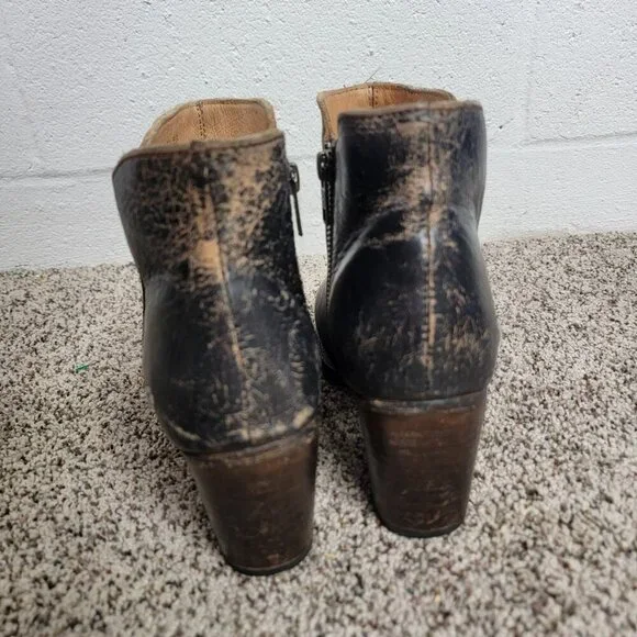 Bed Stu Women 8.5 Booties Yell Lux Cobbler Series Block Heel Boho Boots Booties - Picture 5 of 8